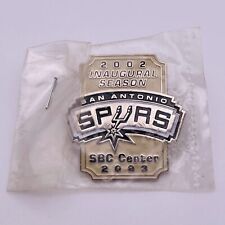 2002 NBA San Antonio Spurs Inaugural Season SBC Center Pin - Lapel, Hat - NIP picture