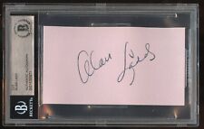 Alan Ladd signed 2x3.5 cut autograph American Actor in Western Films BAS Slab picture