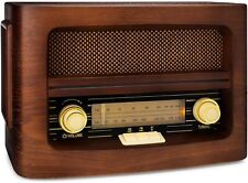 ClearClick Classic Vintage Retro Style AM/FM Radio with Bluetooth, Aux-in, & ... picture