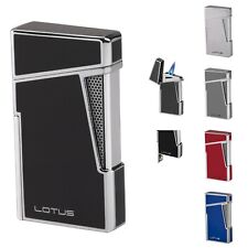 Lotus Apollo Cigar Lighter Twin Flames Single Action Metal w/ Punch Choose Color picture