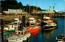 Small Craft Anchor Campbell River BC North Vancouver Boat Postcard Unposted 2337 picture