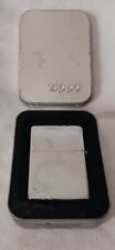 Vintage Zippo 1999 Polished Stainless Corner Slash Design Lighter Anniversary  picture
