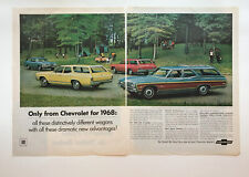 1967 68 Chevrolet Station Wagons Caprice Estate Wagon Chevelle Vintage Print Ad picture