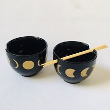 2 Ceramic Noodle Bowl with Chopsticks , Reman Udon Bowl w Chopsticks 5