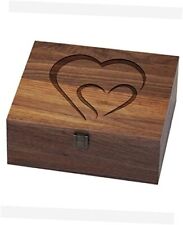 Walnut Wooden Keepsake Box Heart-to 25 x 20 x 10.5 cm DOUBLE LOVE Heart--Walnut picture