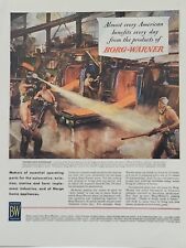 1945 Borg-Warner Engineering Fortune WW2 Print Ad Ingersoll  Steel Disc Factory picture