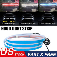 Flexible Car Hood LED Meteor Strip Lights Dynamic Scan Start Up Hood beam Kit US picture