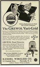 1924 Randel Grewol Vari Grid Vernier Condenser Radio Part Vintage Print Ad picture