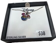 new Disney mickey mouse boxed earrings and necklace set sterling silver. picture
