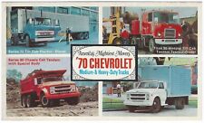1970 Chevrolet Big Trucks: 4 Models; Titan 90 Semi, Tilt Cab: Original Postcard picture