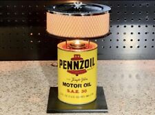Authentic Pennzoil Tough Film Oil Can Lamp with Chrome Air Cleaner Shade picture