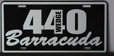 METAL LICENSE PLATE 440 BARRACUDA FITS PLYMOUTH A E BODY MOPAR SMALL BLOCK  picture