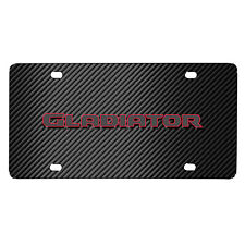 Jeep Gladiator 3D Logo Red Edge Black Carbon Fiber Patten Steel License Plate picture
