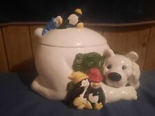 House Of Lloyd - Christmas Around The World - Polar Bear & Penguins Cookie Jar picture