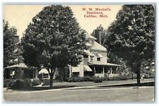 1914 Exterior View W. W. Mitchell Residence Cadillac Michigan MI Posted Postcard picture