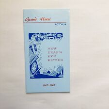 Vintage 1967-68 New Year's Eve Dinner Menu Grand Hotel Rotorua New Zealand  picture