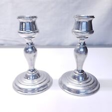Vintage Pair of MCM Morgenware New York Aluminum Candle Stick Holders picture