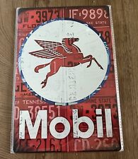 New Mobil Pegasas Tin Sign Vintage Look. 8 In X 12 In picture