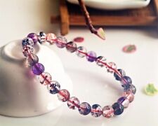 7mm Natural Brazil Super Seven 7 Melody Amethyst Crystal Round Beads Bracelet picture