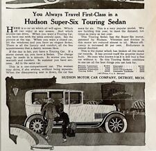 1916 Hudson Super Six Automobilia Advertisement Touring Sedan 10.5 x 8