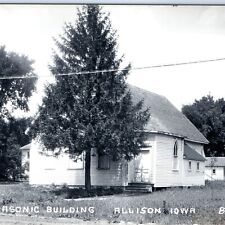 c1950s Allison, IA RPPC Older Masonic Building Real Photo Lodge Postcard A102 picture