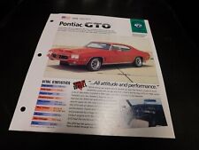 1968-1972 Pontiac GTO Spec Sheet Brochure Photo Poster 69 70 71 picture