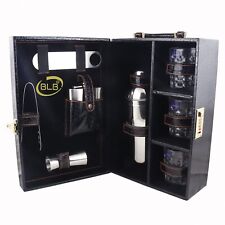 Portable Leatherette Briefcase Bar Set Travel & Picnic Premium Bar Set picture