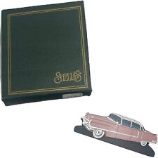 SHELIA'S Collectibles SHELIA 50'S CLASSIC VTG CAR CADILLAC PINK WOOD BOX WORN picture