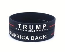 2 Pack Trump Take America Back 2024 MAGA Silicone Bracelets picture