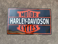 RARE PORCELAIN HARLEY-DAVIDSON ENAMEL SIGN 60 INCHES LENGHT DIE CUT picture