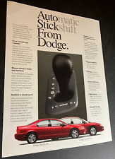 1990s Dodge Automatic Transmissions - Vintage 2-Sided Dealer Brochure Print Ad picture