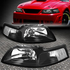 FOR 99-04 FORD MUSTANG BLACK HOUSING CLEAR CORNER HEADLIGHT REPLACEMENT LAMPS picture