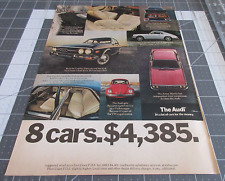 1973 Audi Car, Audi 8 cars $4,385, Vintage Print Ad picture