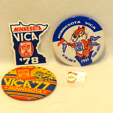4 Vintage VICA Pins MINNESOTA Vocational Industrial Clubs of America '77/'78/'81 picture