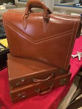 VINTAGE: (1965) FOUR (4) LEATHER BRIEFCASES-NICE CONDITION-ONE OWNER-DECORATIVE picture