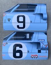 WOWCurved 1968 1969 Ford Gt40 Lemans Side View Car Style combo 2 Signs Gulf picture