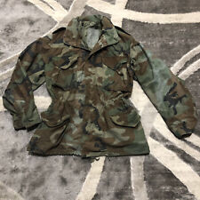 US Army M65 Cold Weather Coat Field Jacket Mens Med Regular/ MR w Flaws ASIS VTG picture