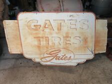 Antique Gates Tires Automotive Gas Service Station motorcycle Sign  picture