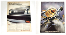 Vintage CROWN ROYAL Audi PORSCHE Grown Man Cry Print Ad Magazine 1984 picture