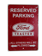 **FORD TRACTOR RESERVED PARKING Embossed Metal Sign #1 - NEW** picture