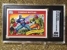 Captain America- Red Skull 1990 Impel Famous Battles Marvel Comics #97 SGC 8 RC picture