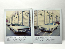 CCA 2 Photos 1980's Polaroid Artistic 1966 Chevy Chevrolet Chevelle SS 396 4SP picture