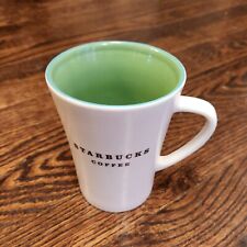 2006 Starbucks 12oz White And Green Coffee Mug Cup Brown Lettering Uncommon picture