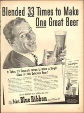 1940 Vintage ad for Pabst Blue Ribbon retro Glass Man    04/08/22 picture
