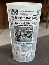 Washington Post EZ PASS Launch DC Newspaper Print Headline White Pint Glass Rare picture