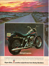 1971 Harley Davidson Vintage Magazine Ad  Harley Davidson 1972 Super Glide picture