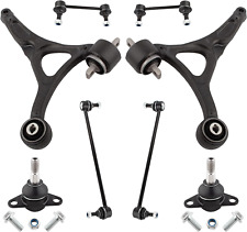 BOXI 8Pcs Front Lower Control Arms W/Ball Joints Sway Bar Links for Volvo XC90 2 picture