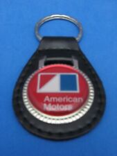 Vintage Jeep AMC genuine grain leather keyring key fob keychain - Collectible picture