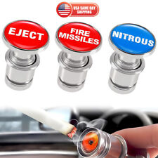 3x Universal 12V Car Cigarette Lighter Cover Fire Missile Eject Button Decorate picture