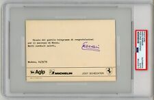 Enzo Ferrari ~ Signed Autographed Typed Note Postcard ~ PSA DNA Encased picture